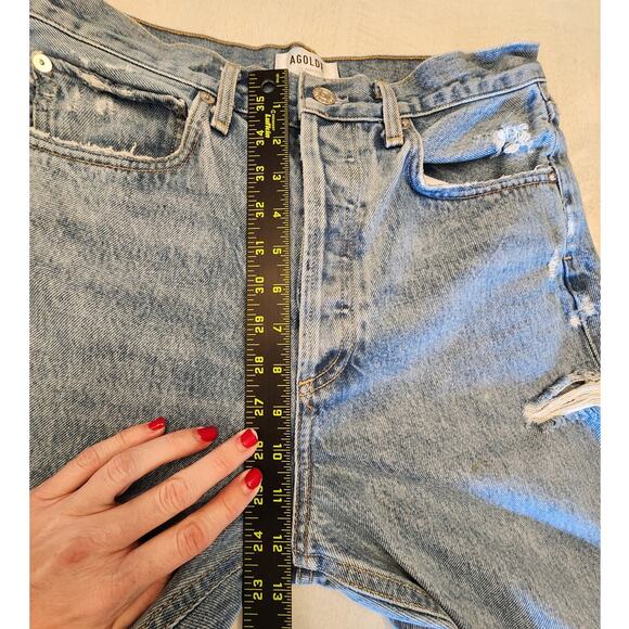 Agolde Women's Denim 90's Jean SZ 27 Distressed Straight - Picture 6 of 7